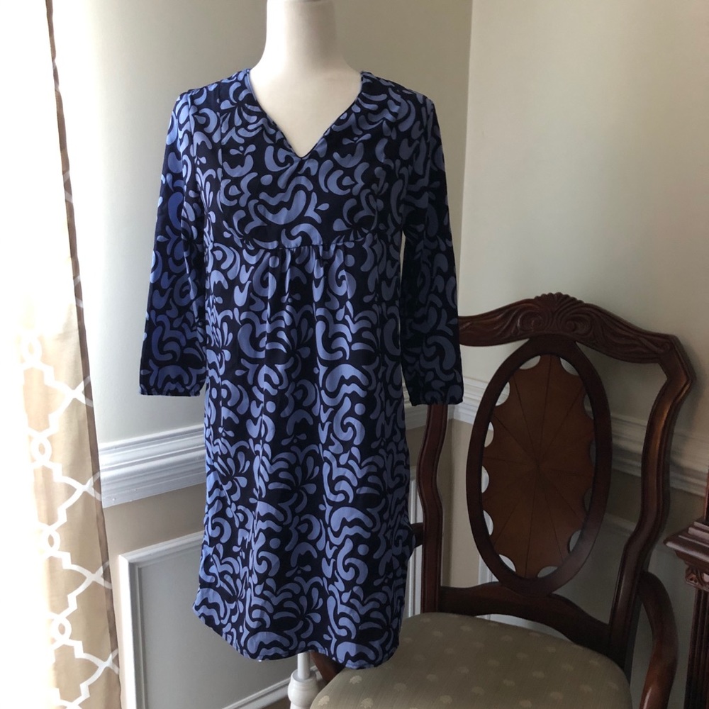 Buckhead Betties Blue Print Dress - Small